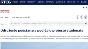 Podstanari podržali studente